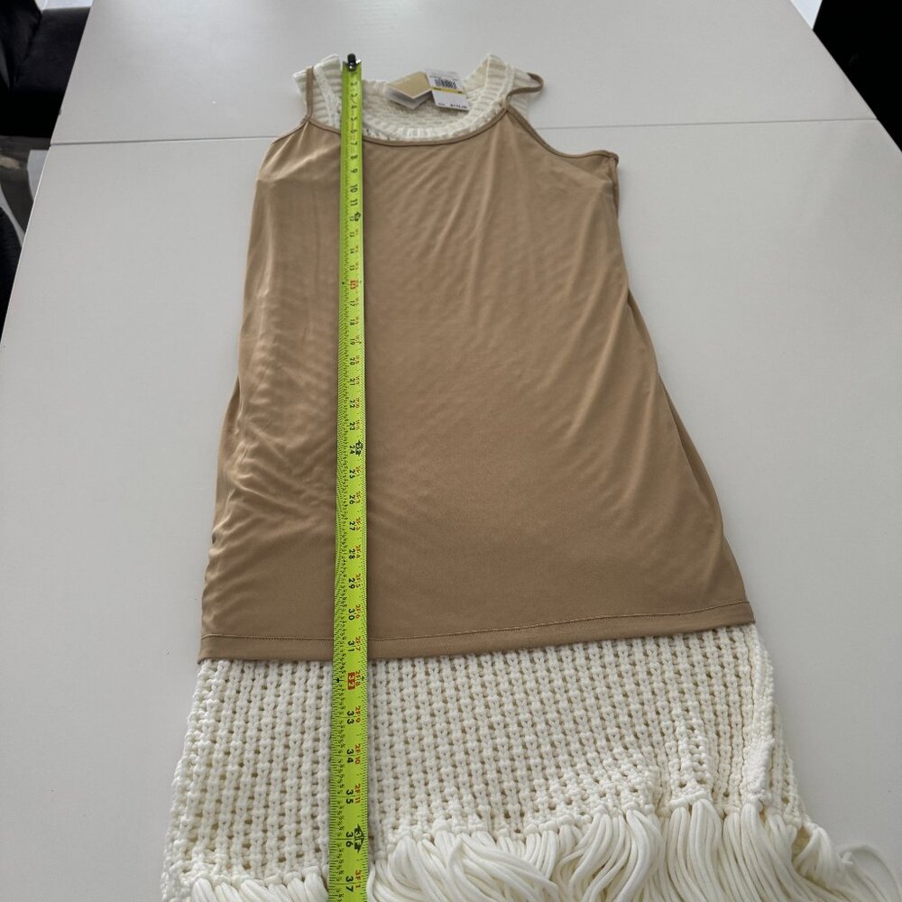 Michael Kors Fringe Trim Knit Dress, New, Size M - Picture 16 of 17